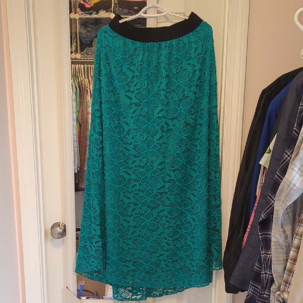 LuLaRoe Green Maxi A-Line Skirt for Cocktail